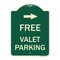 Signmission Free Valet Parking with Right Arrow Heavy-Gauge Aluminum Architectural Sign, 24" x 18", G-1824-23942 A-DES-G-1824-23942 - alternate 1
